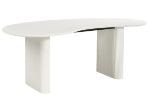 Produs Resigilat Masa de dining Re-Bloom Peery, MDF, 198x93x76 cm, 8 persoane, 100 kg, alb - Verificat A