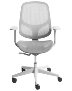 Produs Resigilat Scaun de birou Re-Bloom Aeri, plasa/polipropilena, 60x60x93-103 cm, 150 kg, gri deschis - Verificat A - Img 3