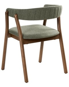 Produs Resigilat Set 2 scaune de bucatarie Re-Bloom Mylo, textil/MDF, 58x56x77 cm, spuma, 120 kg, maro inchis/verde - Verificat A - Img 3