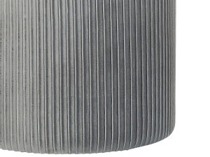 Produs Resigilat Set 2 tabureti Re-Bloom Camdenton catifea cu depozitare, rotunde, 36x44 si 31x38 cm, spuma 25 kg/m3, benzi metalice lucioase, 150 kg, gri deschis - Verificat A - Img 5