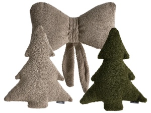 Produs Resigilat Set 3 perne decorative Re-Bloom Winterland, poliester, design Craciun, 30x35 / 30x35 / 45x25 cm, verde/bej - Verificat A