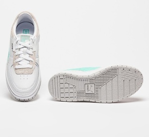 Puma, Pantofi sport cu garnituri din piele si piele intoarsa Cali Dream, Verde, Alb, 36, Resigilat, Grad A - Img 4