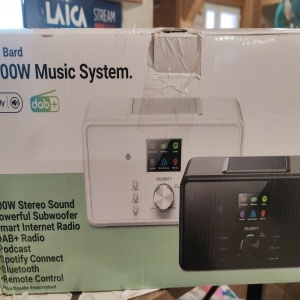 Radio internet global Bluetooth DAB+, 2.1, cu subwoofer integrat, 100 W, Radio FM, Spotify Connect, telecomanda, negru, Resigilat, Grad A - Img 5