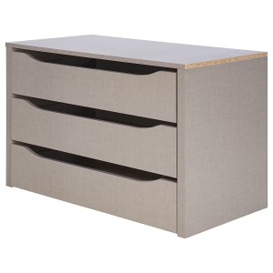 Rauch set 3 sertare dressing 88x57x45 cm, PAL imprimat lacuit, aspect in natural, montaj reglabil - Verificat A · Re-Bloom