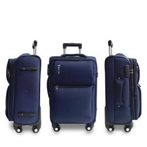 Rorik Destination troler cabina textil 20 inch 35 L, 55x37x20 cm, expandabil, roti 360°, cifru antifurt, maner telescopic, albastru inchis - Verificat A · Re-Bloom - Img 2