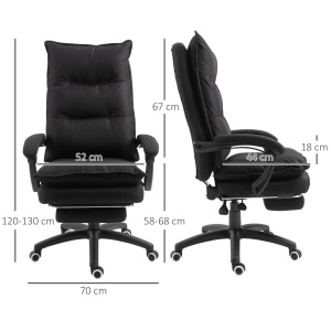 Scaun birou ergonomic cu masaj, 6 puncte, inaltime reglabila, textil in, Negru - Verificat A · Re-Bloom - Img 2