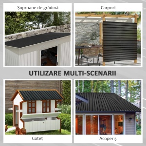 Set 12 panouri acoperiș din otel galvanizat Re-Bloom, 129x45 cm, grosime 0.25mm, gri inchis - Verificat A · Re-Bloom - Img 6