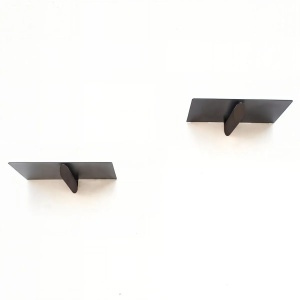 Set 2 rafturi perete decorative 21x6x15 cm, metal 100%, stil industrial boem, capacitate 5 kg, maro/negru - Verificat A · Re-Bloom
