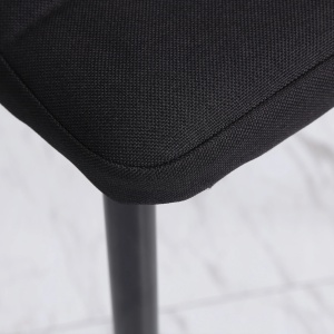 Set 4 scaune tapitate Re-Bloom, textil poliester efect in/metal, 41x50x97 cm, sezut 47 cm, 120 kg, negru - Verificat A · Re-Bloom - Img 4