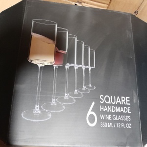 Set 6 pahare vin, model drept, 400 ml, sticla, transparent, Resigilat, Grad A - Img 5
