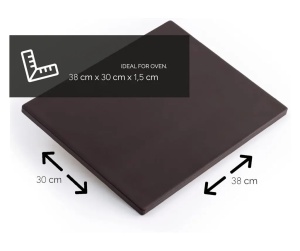 Set de pizza, lopata din aluminiu 30.5 x 85 cm, piatra de copt 38 x 30 cm, DOLCE MARE, Negru, Resigilat, Grad A - Img 2