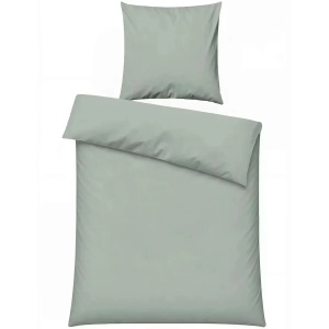 Set husa pilota + fata de perna, bumbac, 135x200 cm + 80x80 cm, verde salvie - Verificat A · Re-Bloom