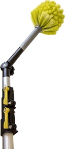 Set maner telescopic cu pamatuf DocaPole, plastic/aluminiu, galben/negru/argintiu, 3,6 m - Img 2