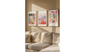 Set tablou decorativ Re-Bloom, 3 piese, lemn masiv/MDF, multicolor, 33 x 48 cm - Img 3