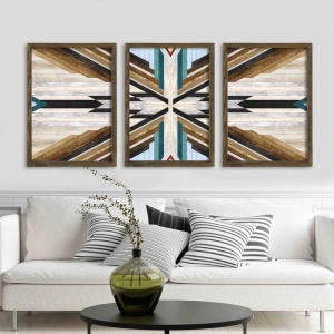 Set tablou decorativ Re-Bloom, 3 piese, MDF/PVC, multicolor, 50 x 70 cm - Img 2