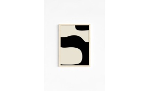 Set tablou decorativ Re-Bloom, MDF/lemn masiv, alb/natur/negru, 50 x 70 cm - Img 3
