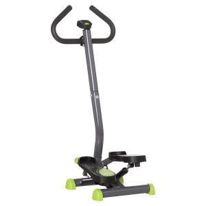 Stepper fitness cu maner reglabil, monitor LCD, pistoane hidraulice, otel, Gri - Verificat A · Re-Bloom