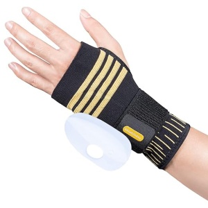 Suport pentru incheietura mainii Thx4COPPER, negru/galben, XL - Img 3