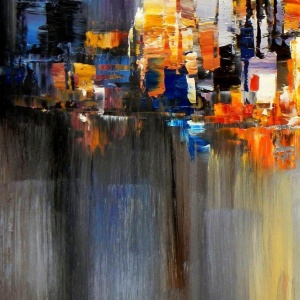 Tablou decorativ canvas, 100x140 cm, panza/lemn, multicolor - Verificat A · Re-Bloom