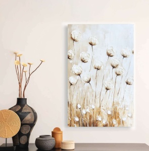 Tablou decorativ canvas, 45x70 cm, panza/lemn, multicolor - Verificat A · Re-Bloom - Img 4