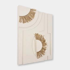 Tablou decorativ canvas 50x70 cm, panza/lemn, auriu/alb - Verificat A · Re-Bloom - Img 4