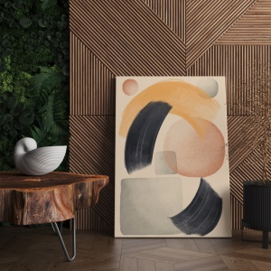 Tablou decorativ canvas, 70x100 cm, panza/lemn, multicolor - Verificat A · Re-Bloom - Img 4