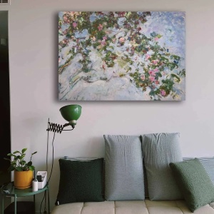 Tablou decorativ canvas Claude Monet 70x100 cm, panza 100% grosime 2.8mm, rama lemn pin 100%, multicolor - Verificat A · Re-Bloom - Img 2