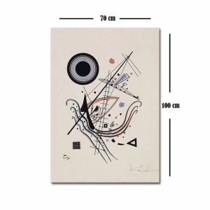 Tablou decorativ canvas Vasili Kandinsky, 70x100 cm, panza suede 100%, cadru lemn grosime 3 cm, multicolor - Verificat A · Re-Bloom - Img 4
