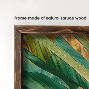 Tablou decorativ, MDF/lemn masiv, 100x40x3.5 cm, format panoramic, design modern, multicolor - Verificat A · Re-Bloom - Img 5