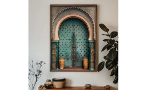 Tablou decorativ MDF/lemn pin, 35x47x3.5 cm, MDF 3mm, cadru lemn pin 100%, imprimare UV, multicolor - Verificat A · Re-Bloom