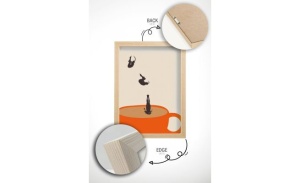 Tablou decorativ Re-Bloom, lemn masiv/MDF, multicolor, 33 x 48 cm, Resigilat, Grad B - Img 2
