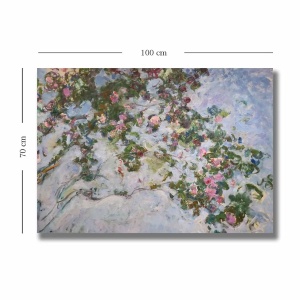 Tablou decorativ Re-Bloom, lemn masiv/panza, multicolor, 70 x 100 cm - Img 2