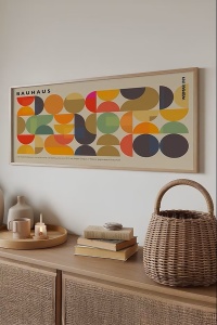 Tablou decorativ Re-Bloom, MDF/lemn masiv, multicolor, 50 x 120 cm - Img 3