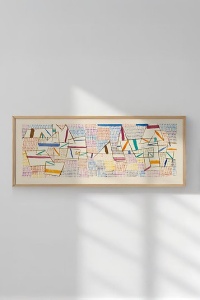 Tablou decorativ Re-Bloom, MDF/lemn masiv, multicolor, 50 x 120 cm, Resigilat, Grad B - Img 1