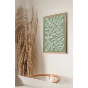 Tablou decorativ Re-Bloom, MDF, verde/alb, 33 x 48 cm - Img 3