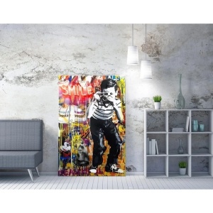 Tablou decorativ Re-Bloom, model fotograf, lemn/panza, multicolor, 50 x 70 cm - Img 3