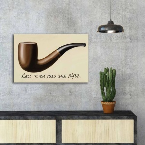 Tablou decorativ Re-Bloom, panza/lemn, bej/maro/negru, 45 x 70 cm - Img 4