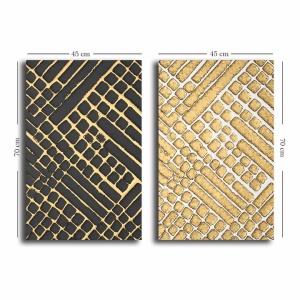 Wallity set 2 tablouri decorative canvas 45x70 cm, panza 100%, rama lemn pin 100%, multicolor - Verificat A · Re-Bloom - Img 2