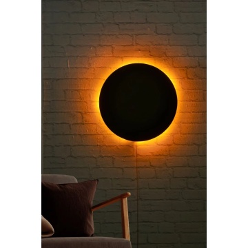 Wallxpert aplica LED decorativa Ø45 cm, baza MDF 2.7mm, 60 LED/m, 350 lm, 3400K, 16.8W, durata 50000h, galben - Verificat B · Re-Bloom - Img 6