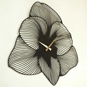 Wallxpert ceas de perete decorativ, otel 100% grosime 1.5mm, 49x49 cm, mecanism silentios, 0.8 kg, negru - Verificat A · Re-Bloom - Img 2