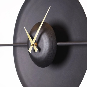 Wallxpert ceas de perete decorativ, otel 100% grosime 1mm, 36x99 cm, mecanism silentios, 1.5 kg, negru - Verificat A · Re-Bloom - Img 3