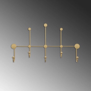 Wallxpert cuiere de perete metal, 80x45x10 cm, grosime 9mm, capacitate 10 kg, 1.068 kg, auriu - Verificat A · Re-Bloom - Img 4