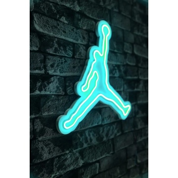 Wallxpert decor de perete LED neon 42x40x2 cm, neon IP67, sablon PVC, cablu 375cm, adaptor 12V 4A, albastru - Verificat B · Re-Bloom - Img 4