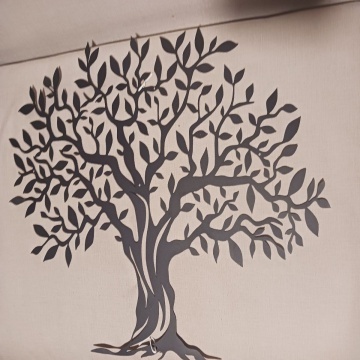 Wallxpert decor de perete model copac 69x52 cm, metal 100% grosime 1.2mm, negru - Verificat A · Re-Bloom - Img 6