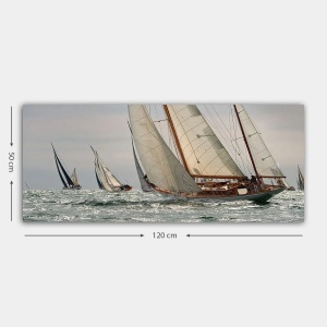 Wallxpert tablou decorativ canvas, 50x120 cm, panza 100%, cadru lemn 100% grosime 3 cm, format panoramic, multicolor - Verificat A · Re-Bloom - Img 3