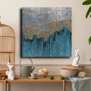 Wallxpert tablou decorativ canvas, 70x70 cm, panza 100% grosime 2.8mm, cadru lemn pin 100%, multicolor - Verificat A · Re-Bloom - Img 2