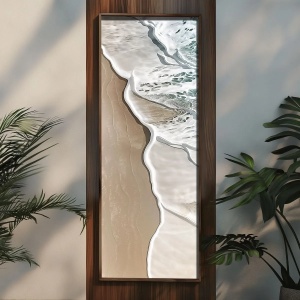 Wallxpert tablou decorativ inramat, 40x120 cm, MDF 3mm, imprimare UV, cadru lemn pin 3.5mm, format panoramic, multicolor - Verificat A · Re-Bloom - Img 2