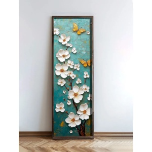 Wallxpert tablou decorativ inramat, 40x120x3.5 cm, MDF 3mm, cadru lemn pin 100%, imprimare UV, format panoramic, multicolor - Verificat A · Re-Bloom - Img 5