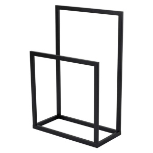 Woody Fashion suport prosoape, metal 100%, 25x60x90 cm, negru - Verificat A · Re-Bloom