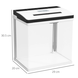 Acvariu 13L 29x20x30.5 cm, sticla HD 4mm, LED gradient reglabil 4.5W, filtru tip dus, pompa 2.5W, capac alb/transparent - Verificat A · Re-Bloom - Img 3